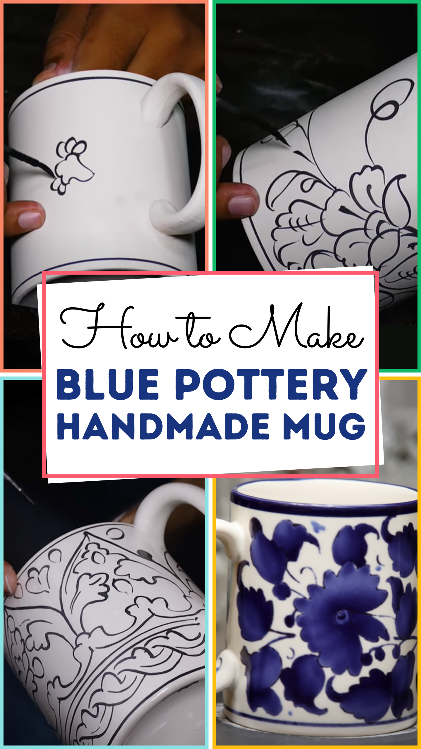 How to Paint a Blue Pottery Handmade Mug