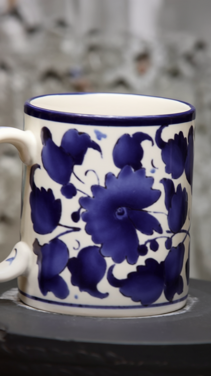 How to Paint a Blue Pottery Handmade Mug