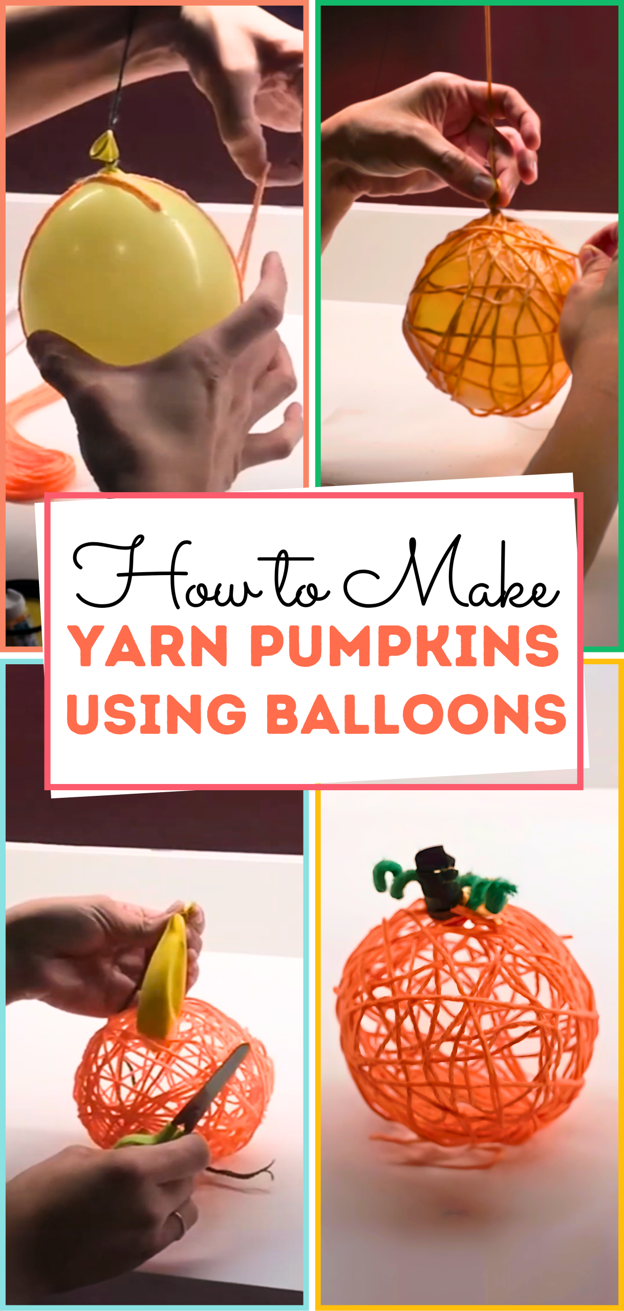 How to Make Yarn Pumpkins Using Balloons