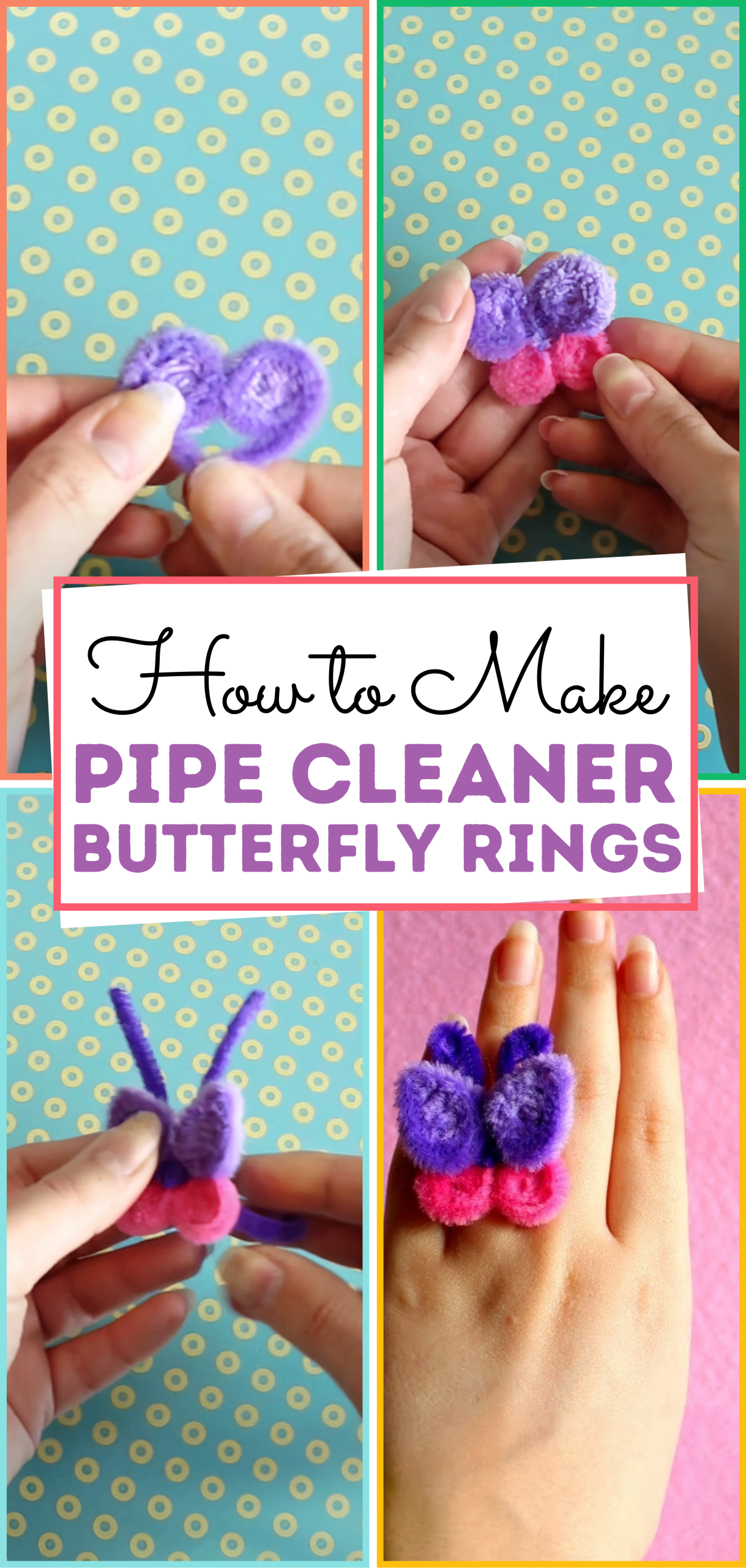 How to Make Pipe Cleaner Butterfly Rings