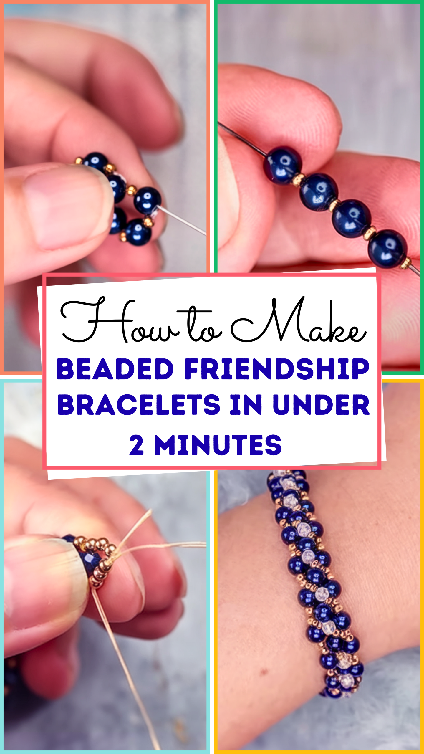How To Make Beaded Friendship Bracelets In Under 2 Minutes