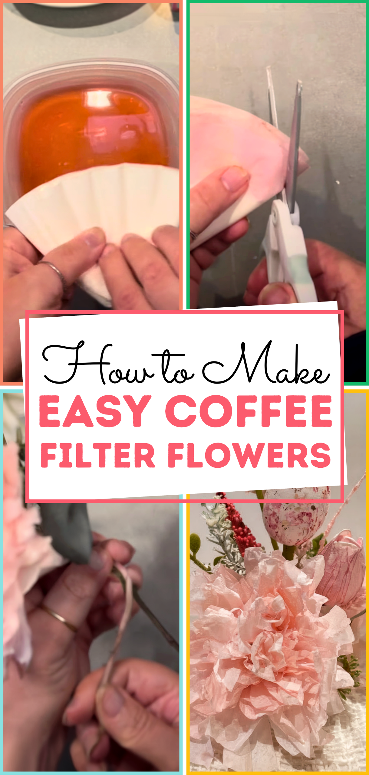 Easy Coffee Filter Flowers