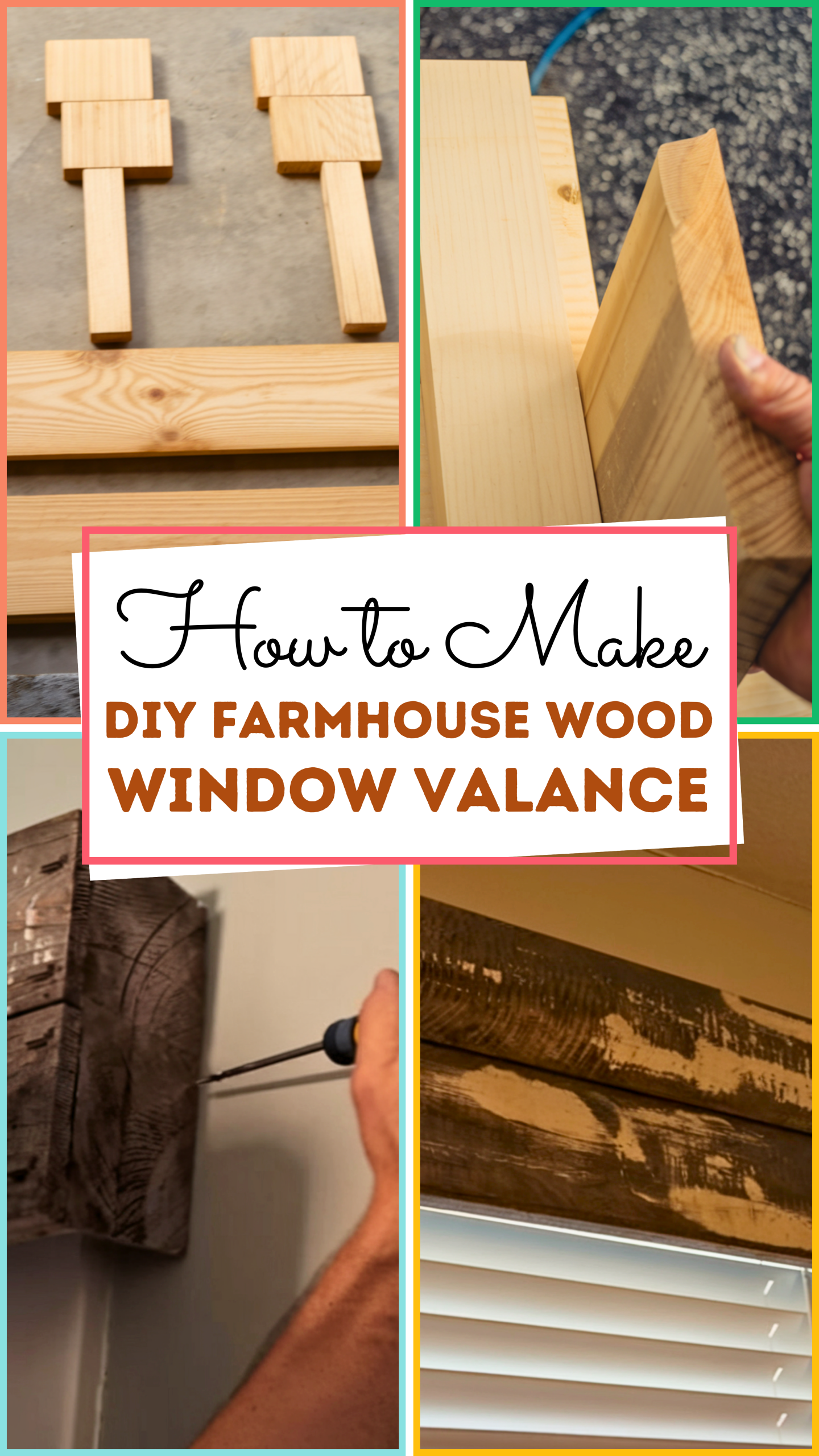 DIY Farmhouse Wood Window Valance