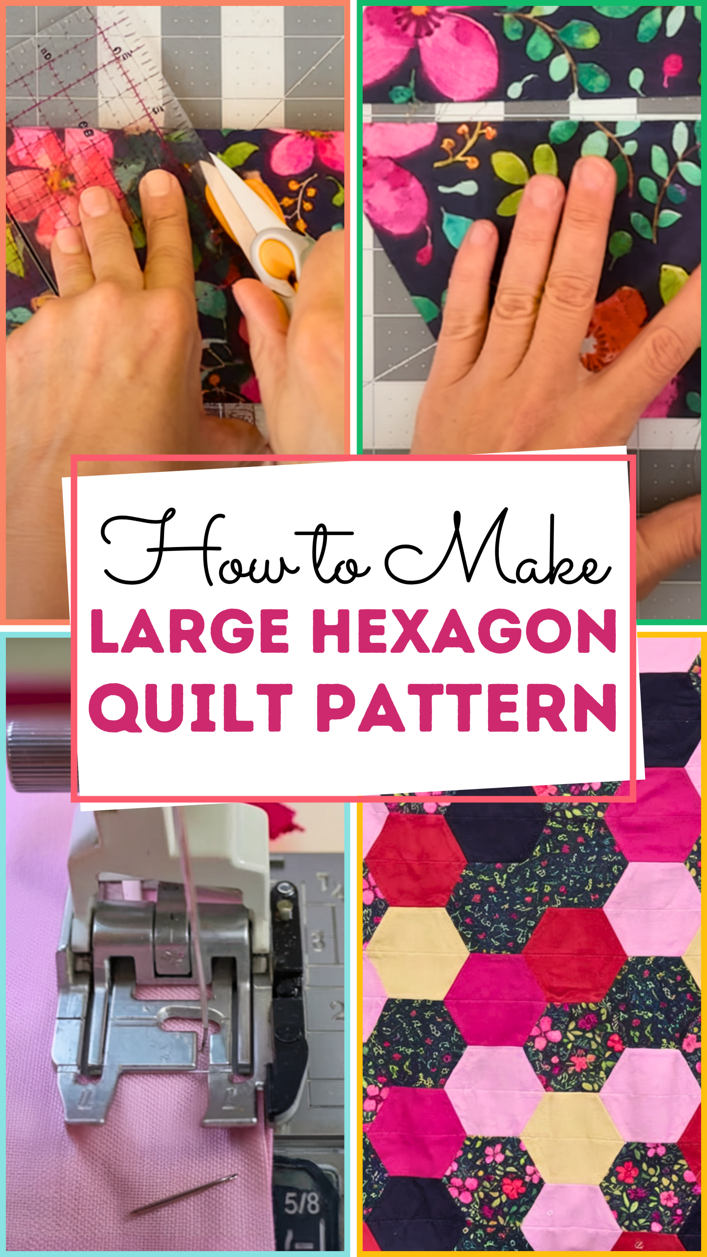 Large Hexagon Quilt Pattern