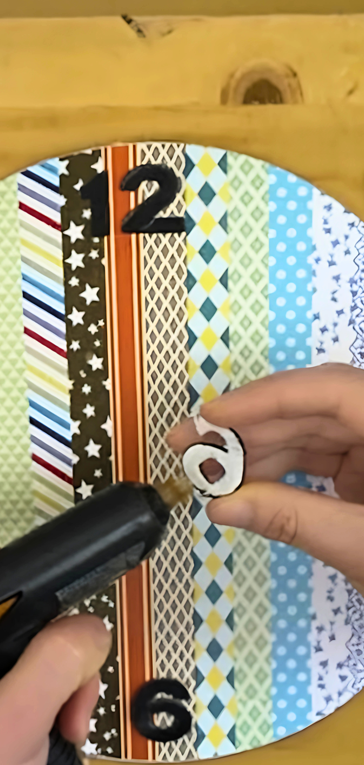 DIY Upcycled Clock with Dovecraft Washi Tape