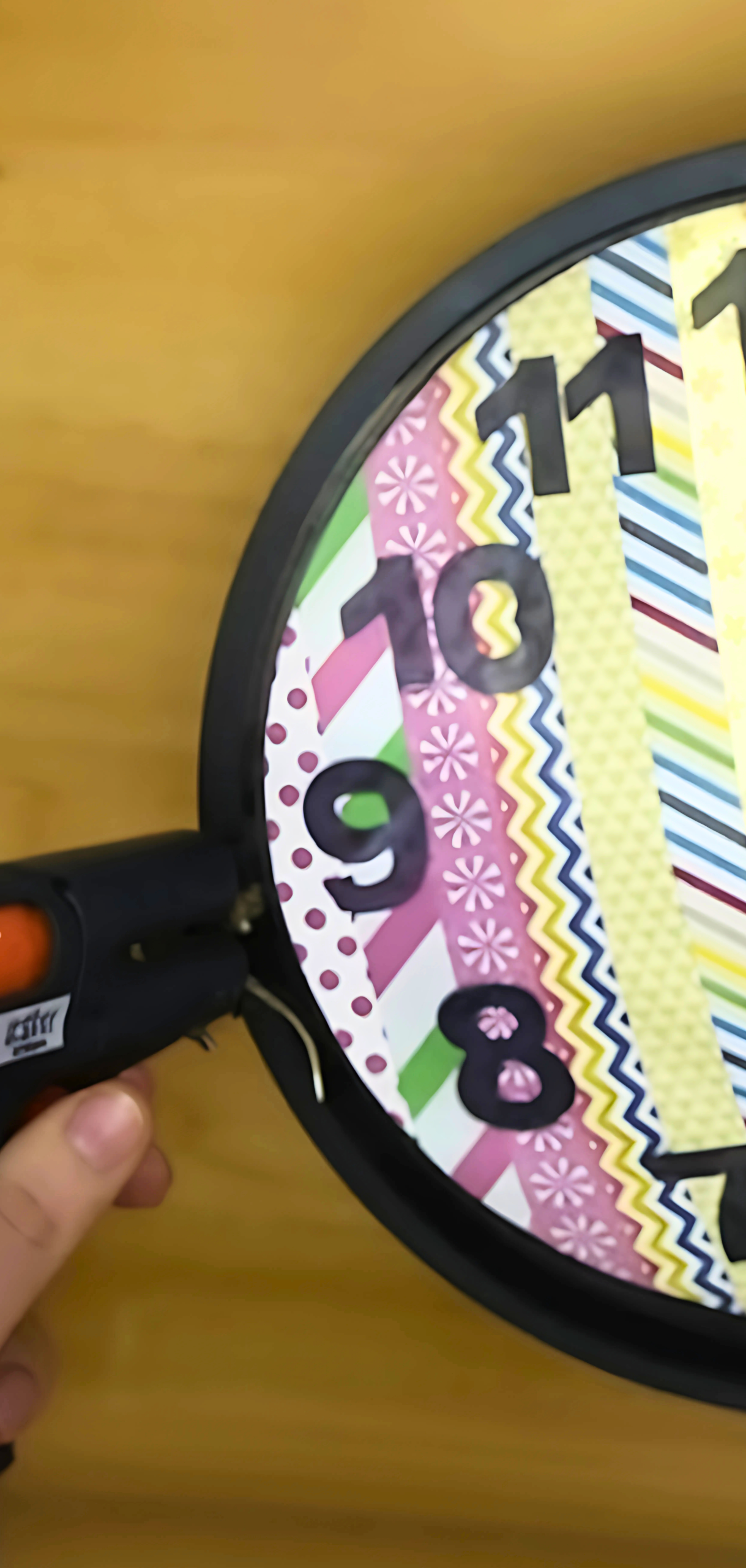DIY Upcycled Clock with Dovecraft Washi Tape