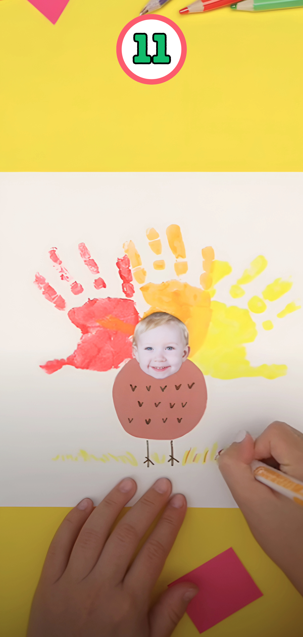Silly Personalized Footprint Turkey Craft for Kids
