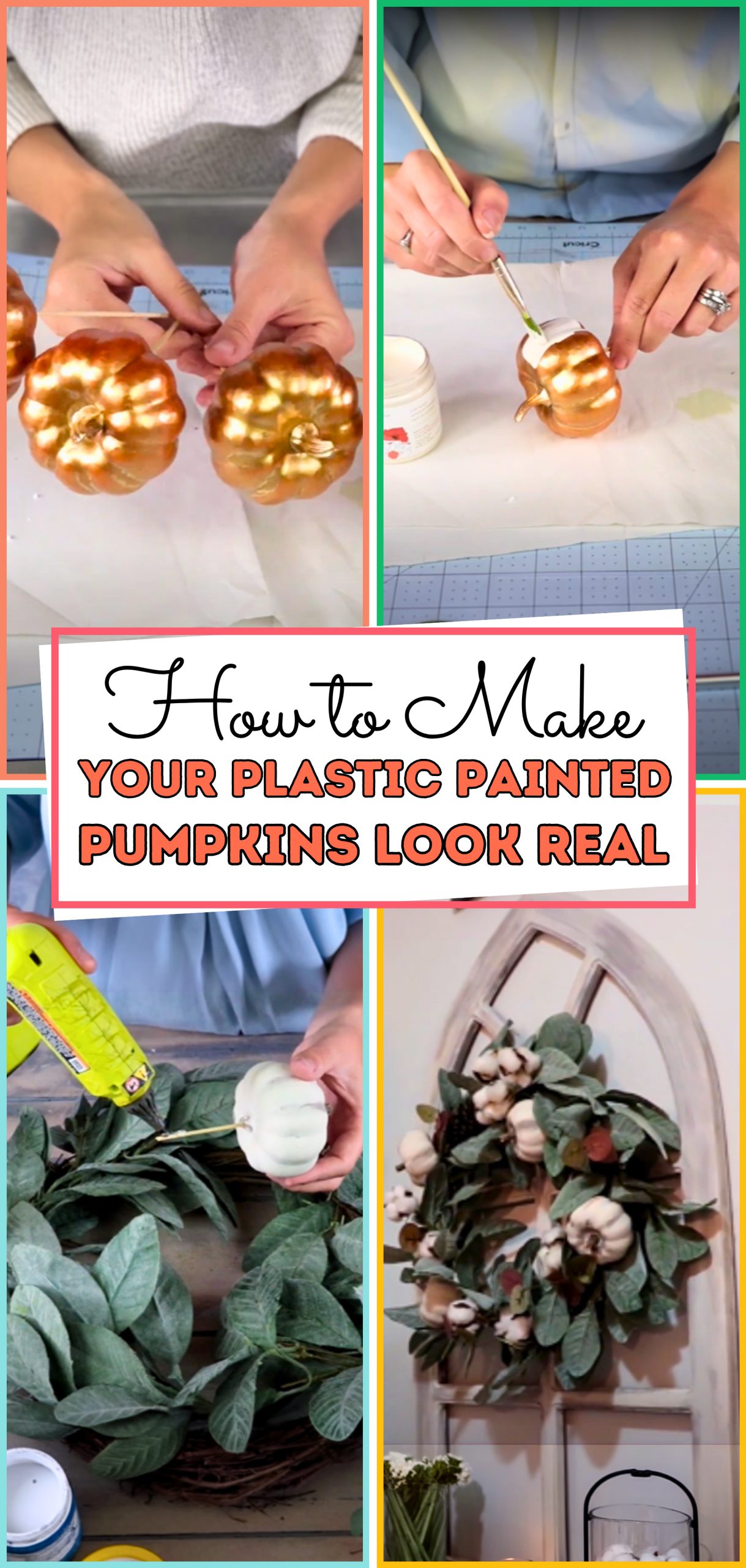 Making Your Plastic Painted Pumpkins Look Real