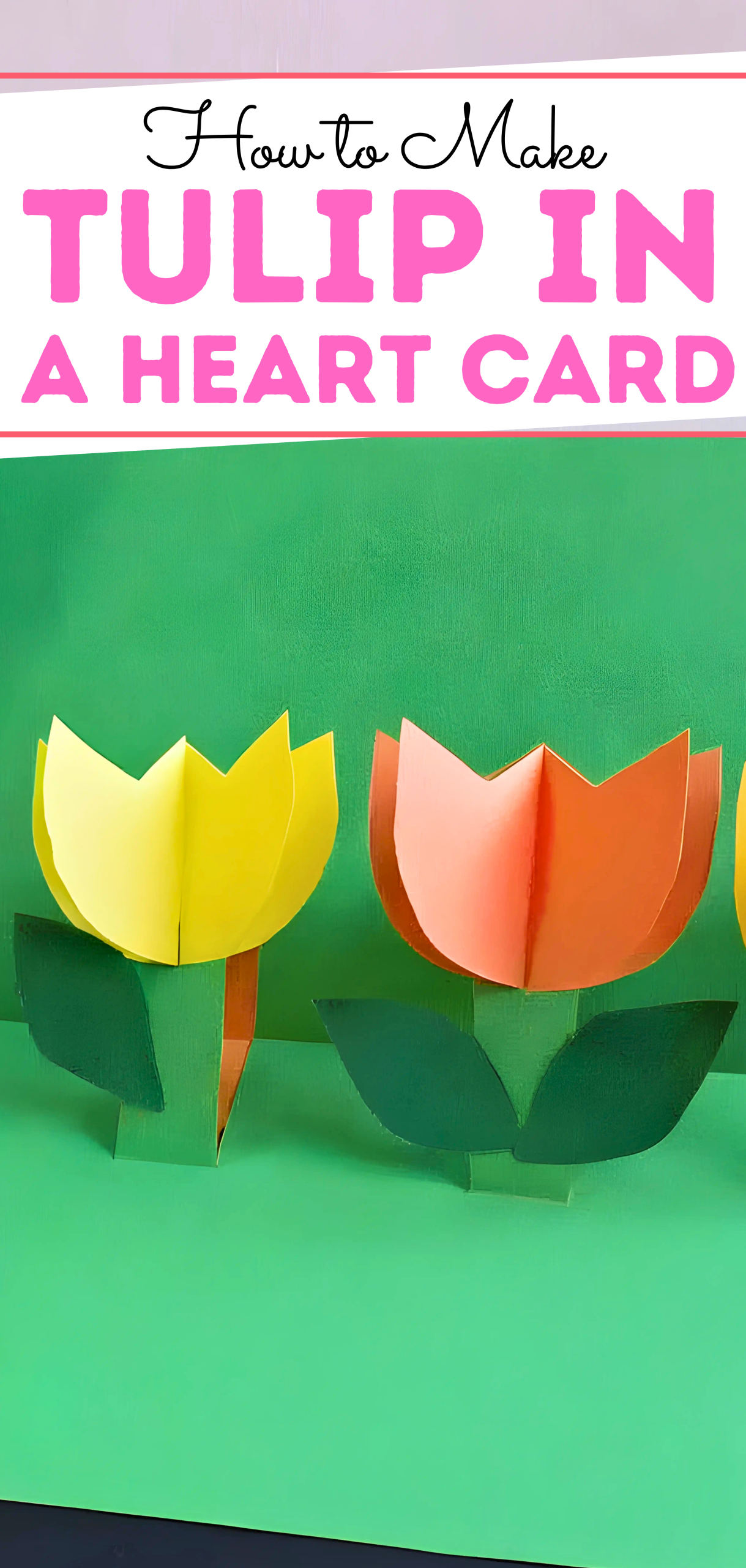Stunning Tulip in a Heart Card